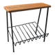 Magazine rack tablet oak and wrought iron 1960s-70s