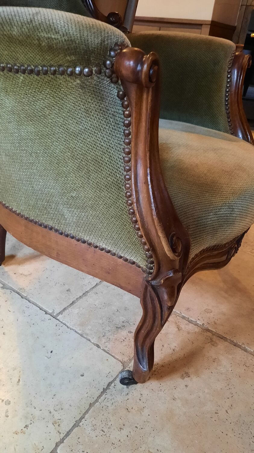 Armchair bergère style Louis Philippe