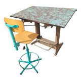 Architect's desk and chair
