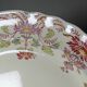 Plat de service ancien Longchamp Pâquerettes terre de fer polychrome XIXe