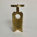 Brutalist bronze candleholder, 1970s