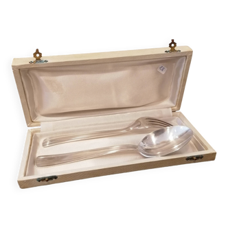Coffret fourchette et cuillère métal argenté