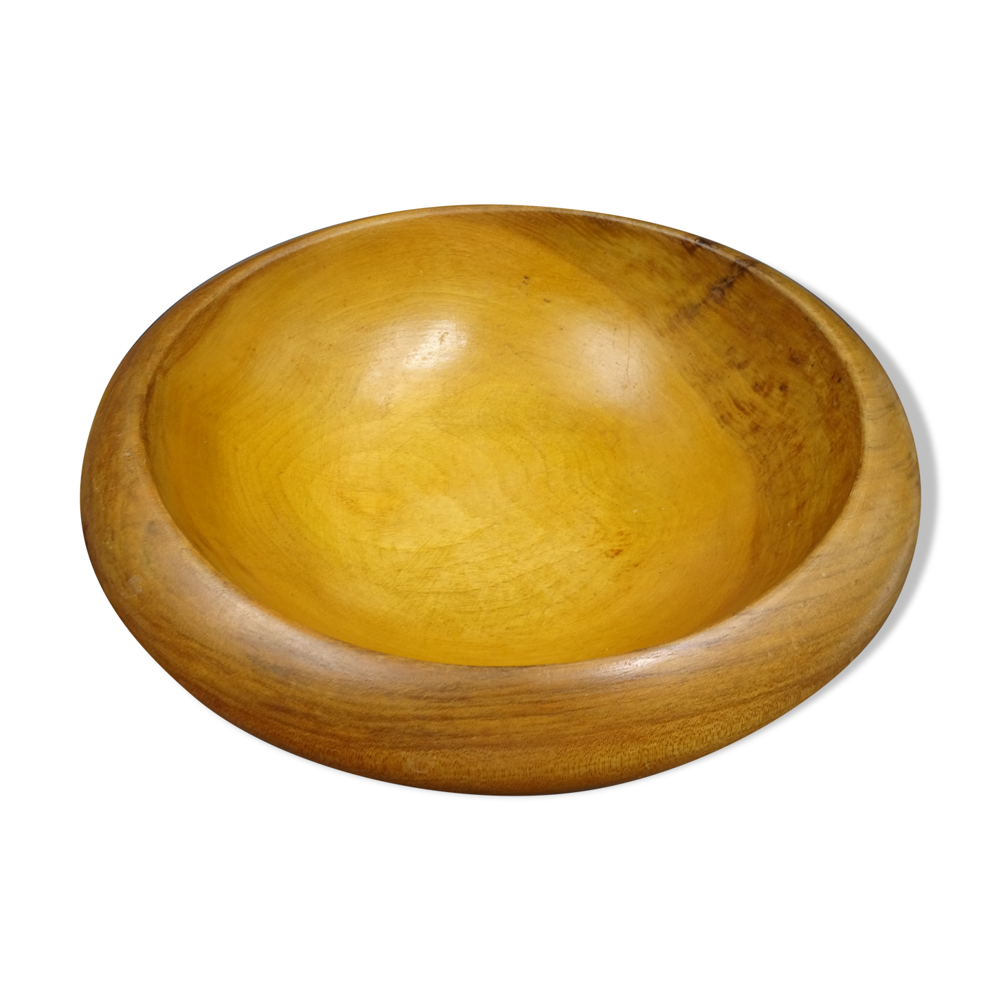 Wooden dish signed E - Circa 1960-1970