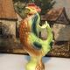 Pichet carafe coq in barbotine france vintage