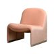 Giancarlo Piretti Alky Lounge Chair in Pink Velvet (Rose Dust) Fabric for Anonima Castelli