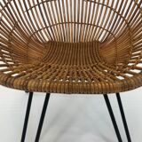 Rohe Noordwolde rattan armchair, 1960, Netherlands