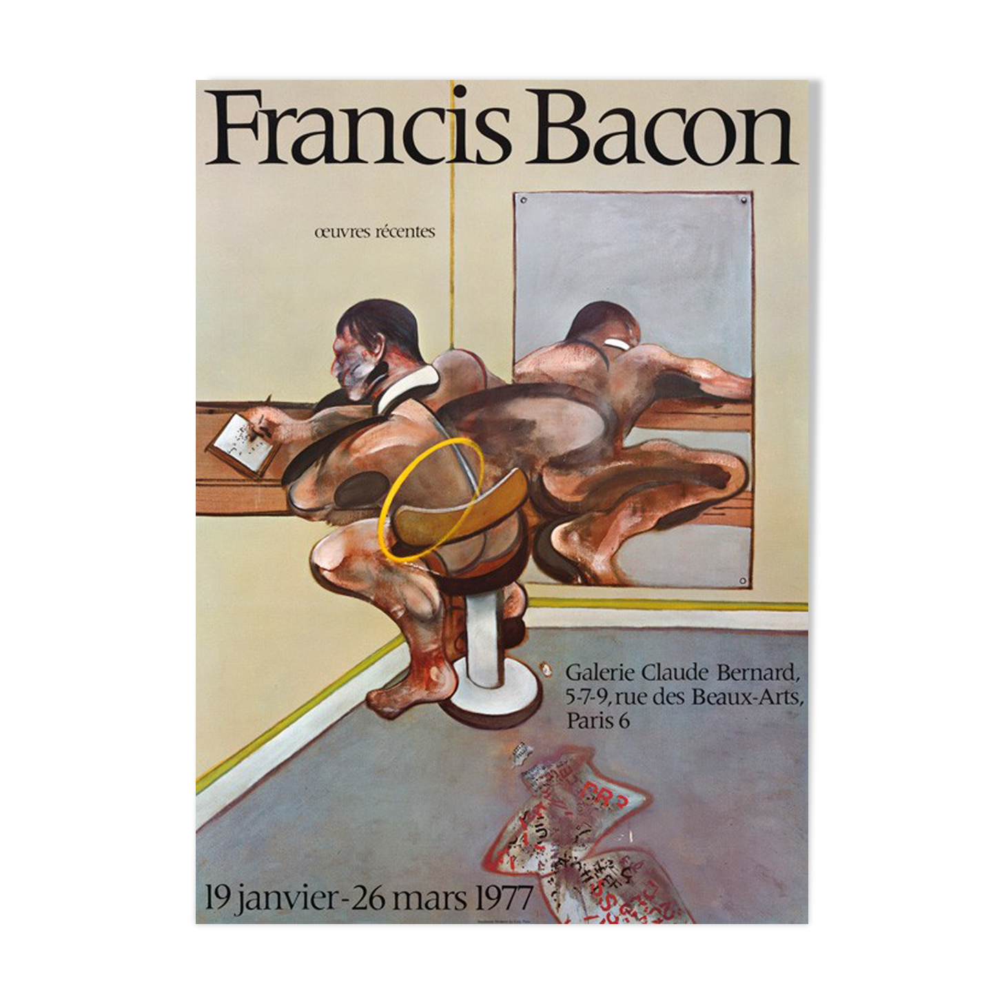 Poster Francis Bacon "Recent Works" 1977