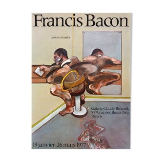 Affiche Francis Bacon  "Oeuvres récentes" 1977