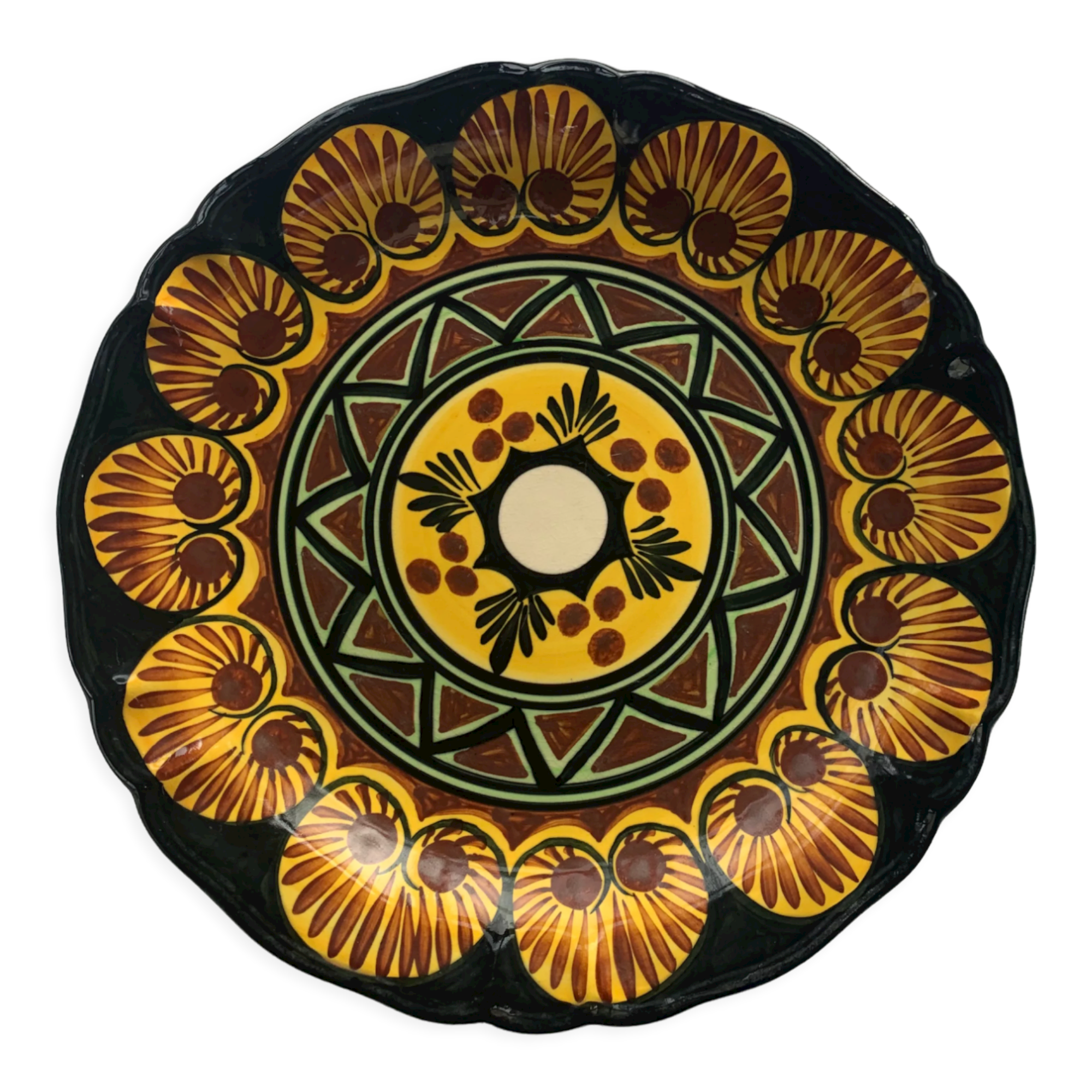 Presentation and collection plate st jean de Bretagne signed and numbered vintage