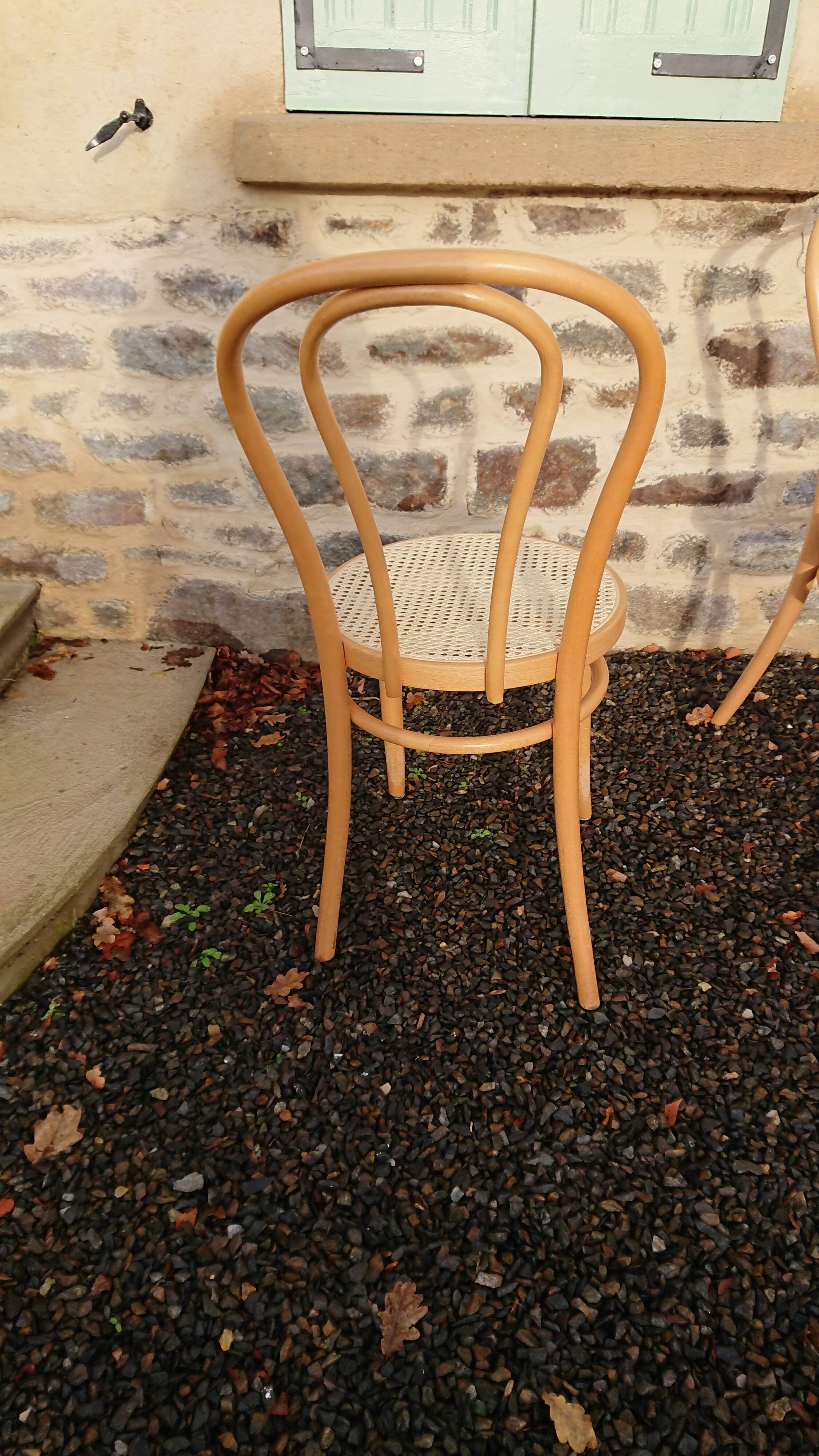 4 bistro chairs beech light