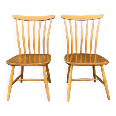 Paire de chaises Åkerblom Sweden de Gunnar Eklöf 1950