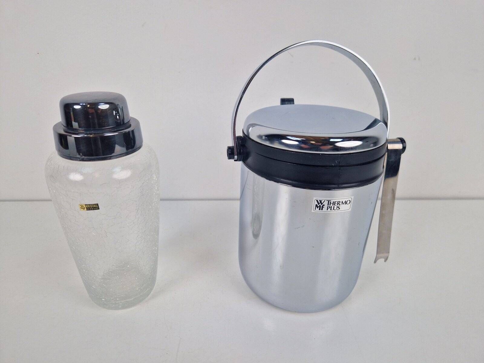 Cocktail Shaker and Ice Cooler from WMF, 1970s, Set of 2