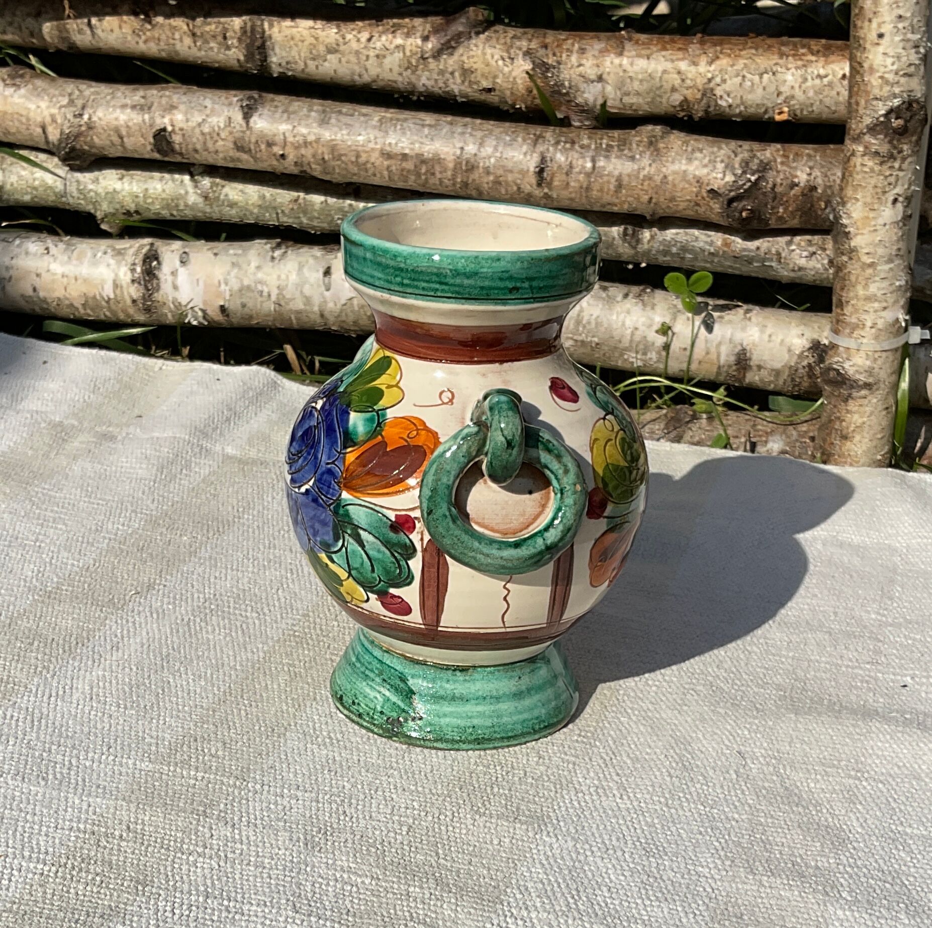 Hand-painted ceramic vase