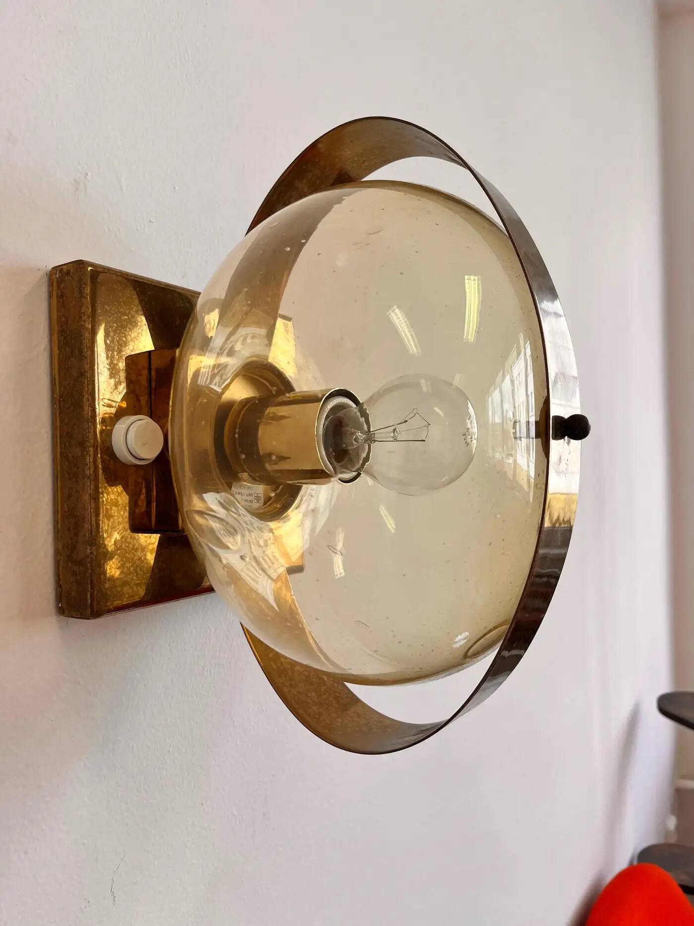 Preciosa gold wall lamp or table lamp / Kamenický Šenov, 1970s