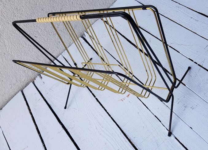 Review door 60 metal black and gold