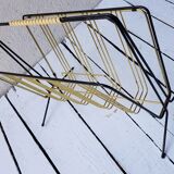 Review door 60 metal black and gold