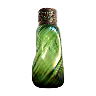 Vase en verre irisé 21cm Loetz fin XIX art nouveau glass solznay kralik