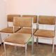 Set of 4 chairs from the 1970s – chrome, vintage fabric