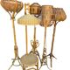 1950s Rattan Floor Lamp in the Style of Louis Sognot, France