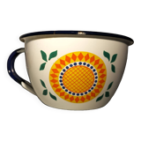 Tasse ancienne en tôle émaillée Westen