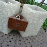 Scandinavian wall light with 2 arms in perspex and teak from the 1960s.