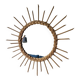 Round rattan sun mirror