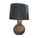 Lampe en verre doré années 80