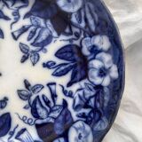 Dessert plate in ironstone with bindweeds Jules Vieillard Bordeaux