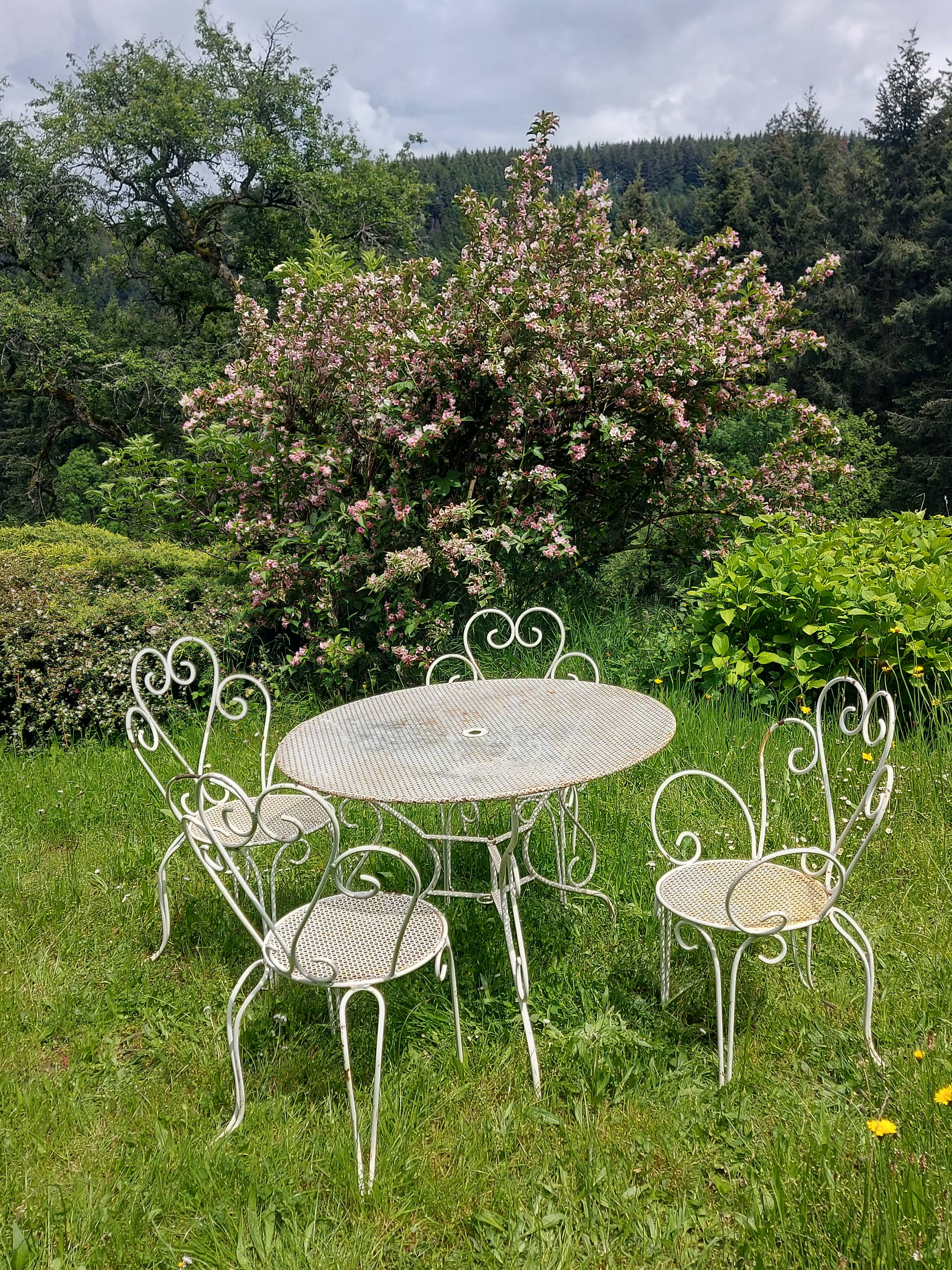 Wrought iron garden furniture circa 1950