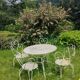 Salon de jardin en fer forgé vers 1950