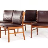 Ensemble de 4 chaises japonaise par Hita Kogei 'Nikko