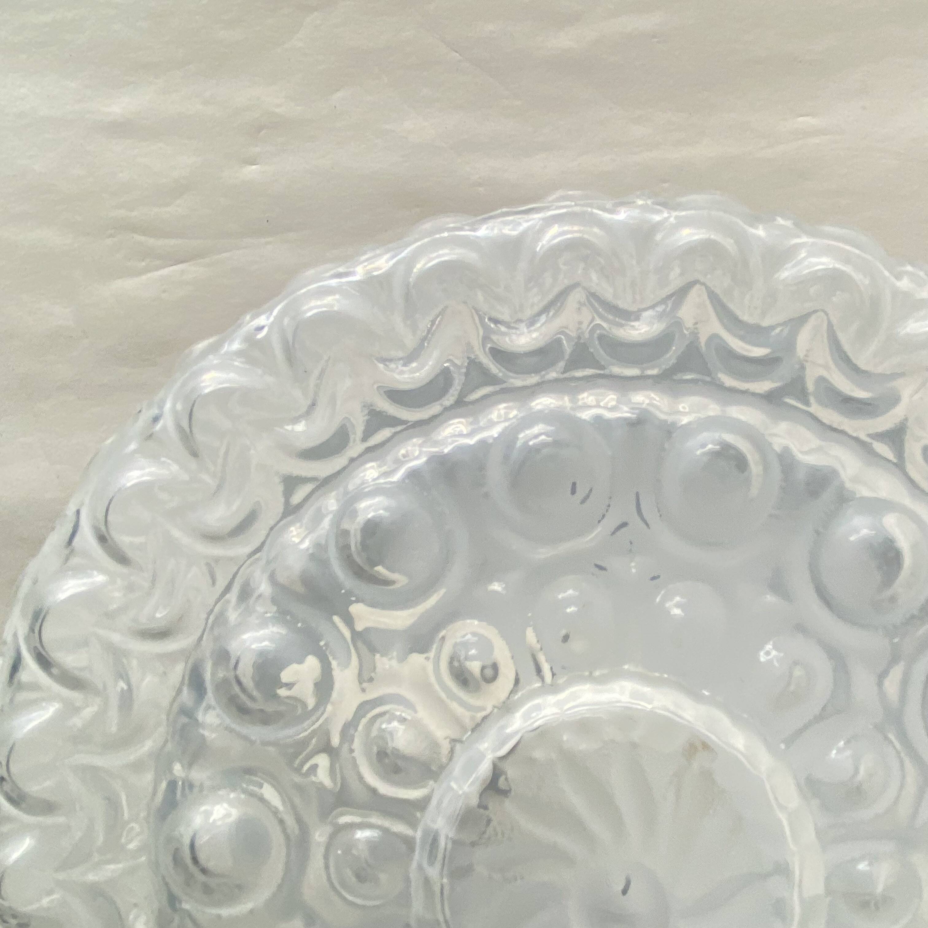 Round wall light ceiling light whitened glass porthole 1970 1980