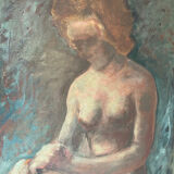 Oil on canvas period art deco
