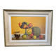 Ancien tableau nature morte fruit coupe Panier HST cadre Montparnasse