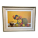 Ancien tableau nature morte fruit coupe Panier HST cadre Montparnasse