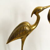 Couple de herons en laiton