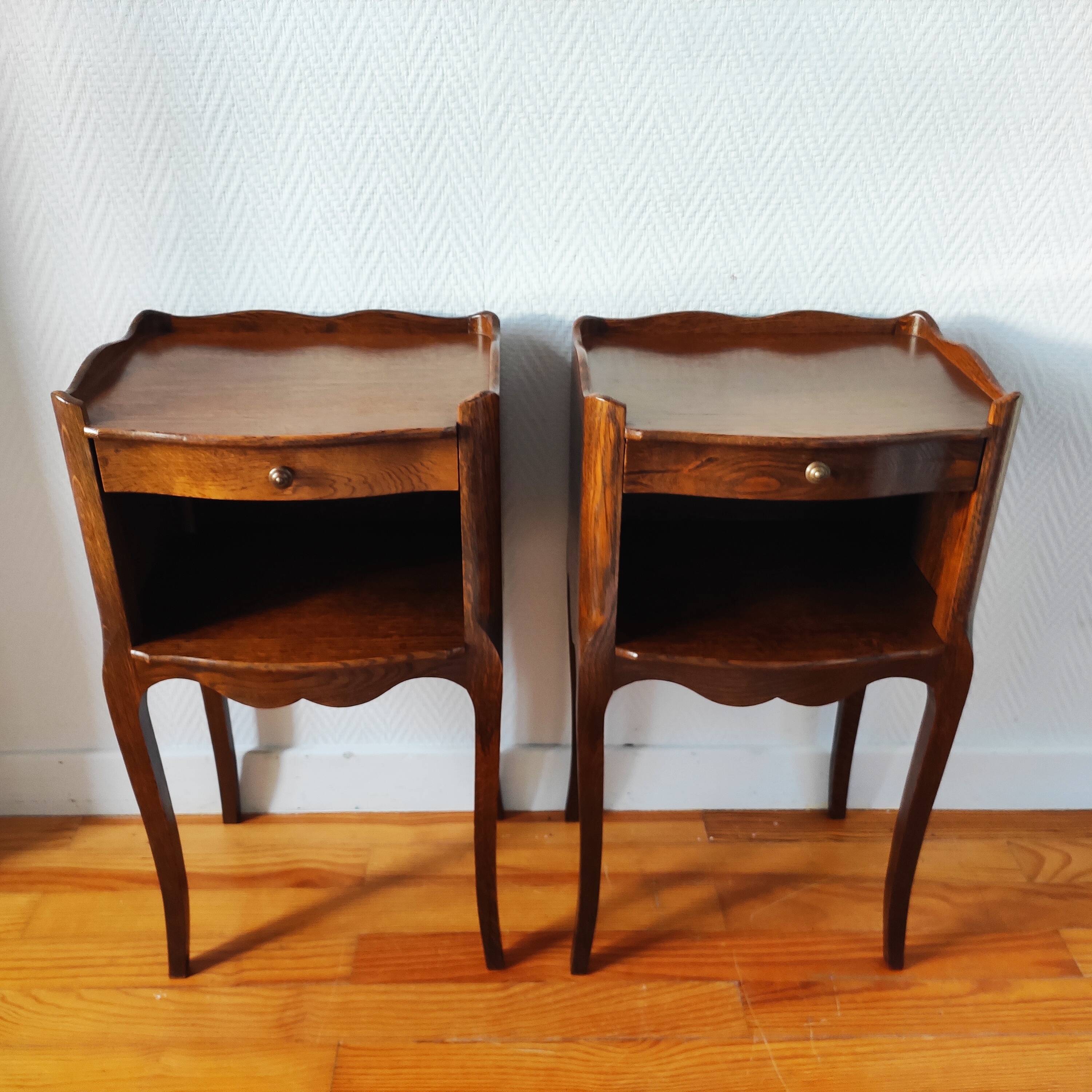 Pair of French Louis XV style bedside tables