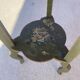 Wooden pedestal table or side table painted with floral motifs