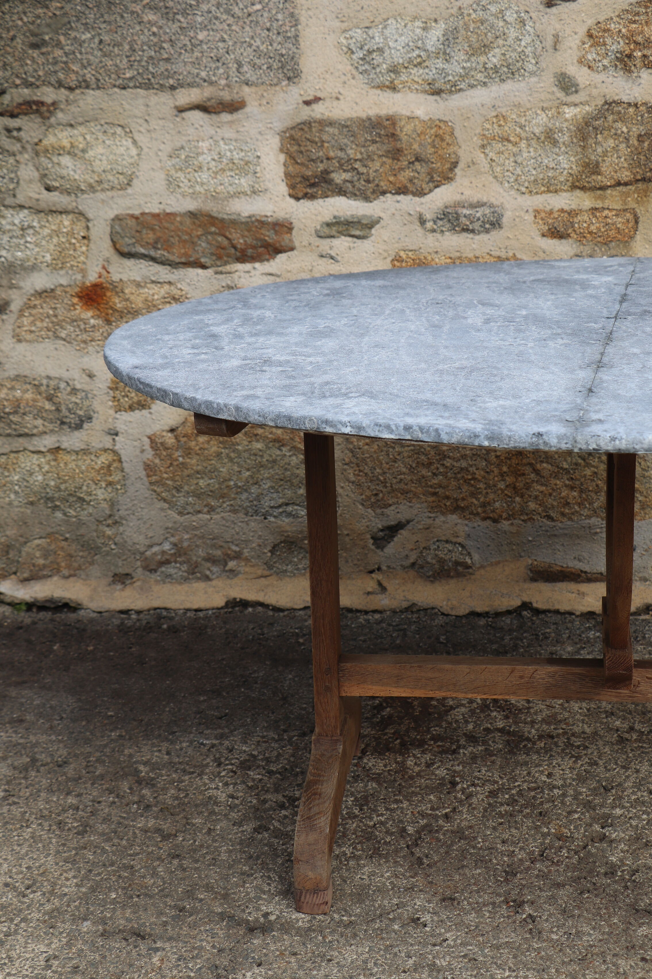 Nineteenth century zinc harvest table or winemaker