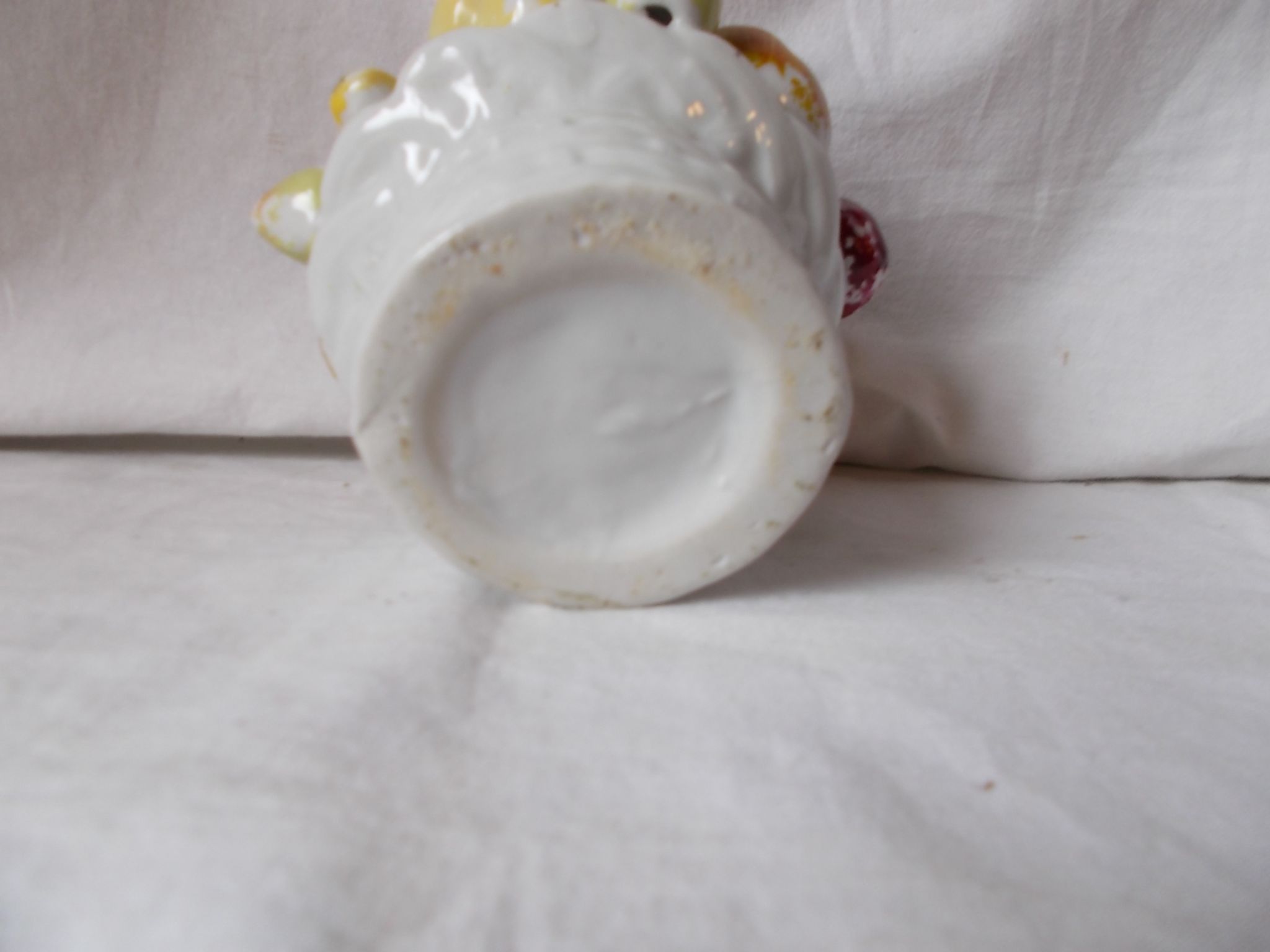Coupe de fruits trompe l'œil en faïence