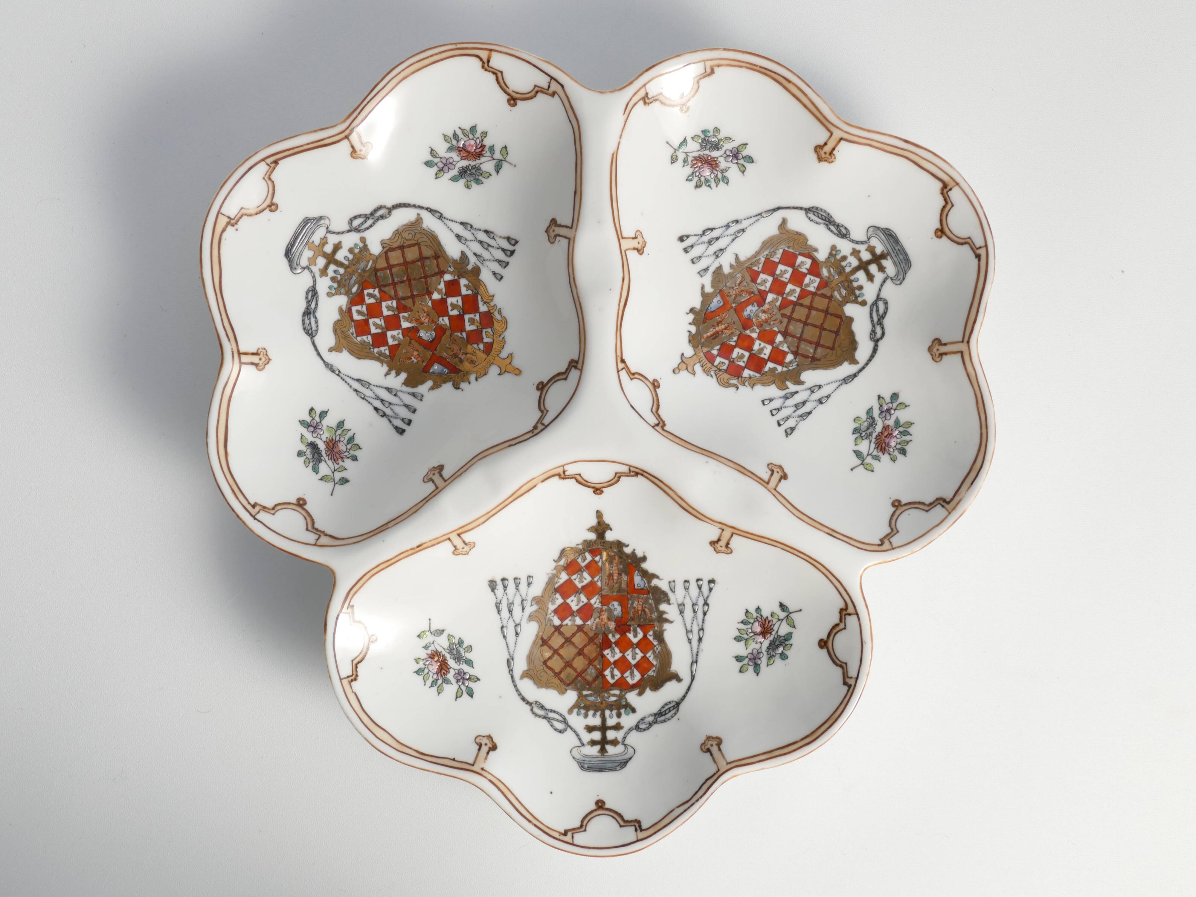 French Porcelain Divided Presentation Dish by House Of Toussi Court