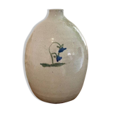 Signed soliflore vase in glazed terracotta