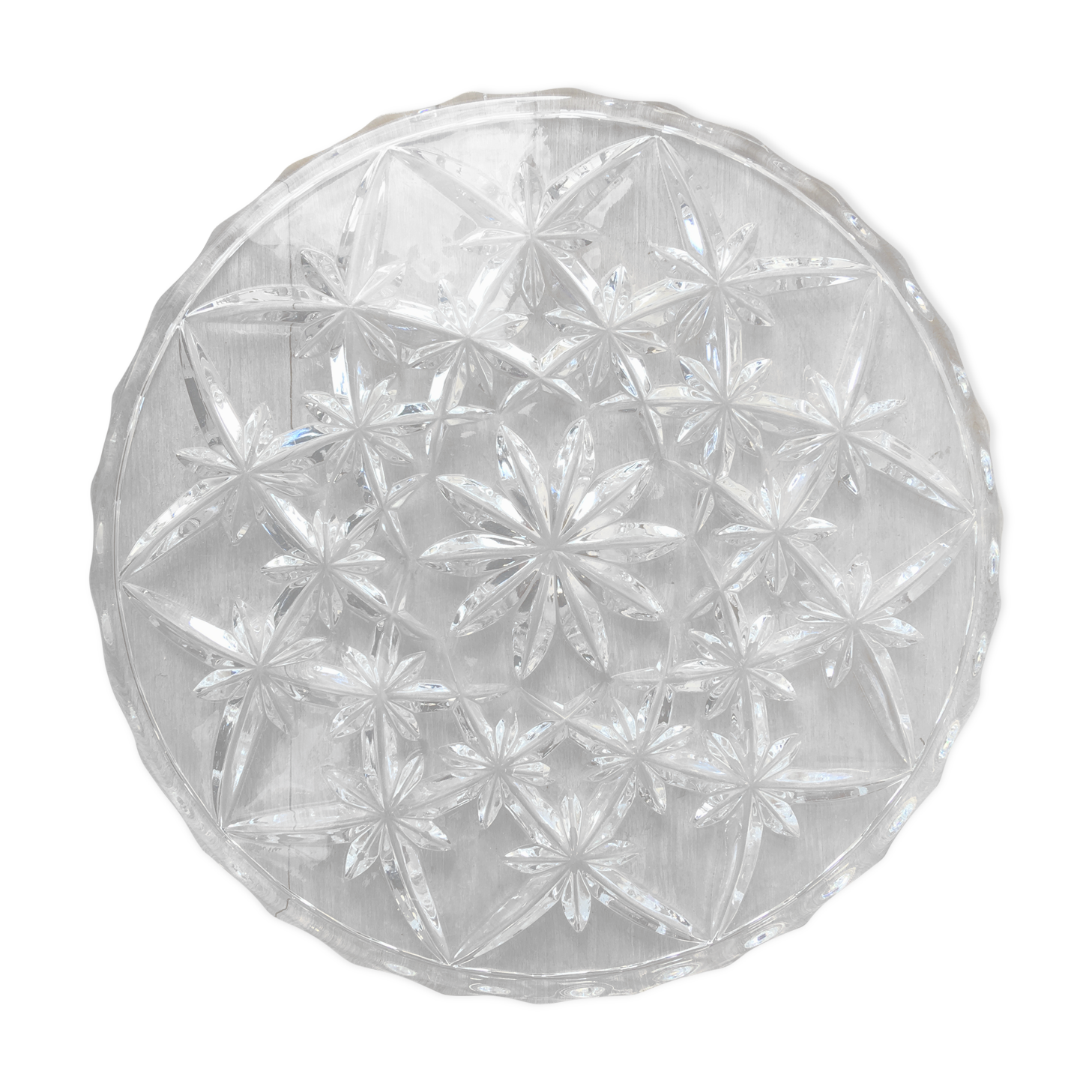 Chiseled glass underside