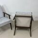 Pair of Henryk Lis 300-190 armchairs, 1970s, heathered grey-blue fabric. Ref: