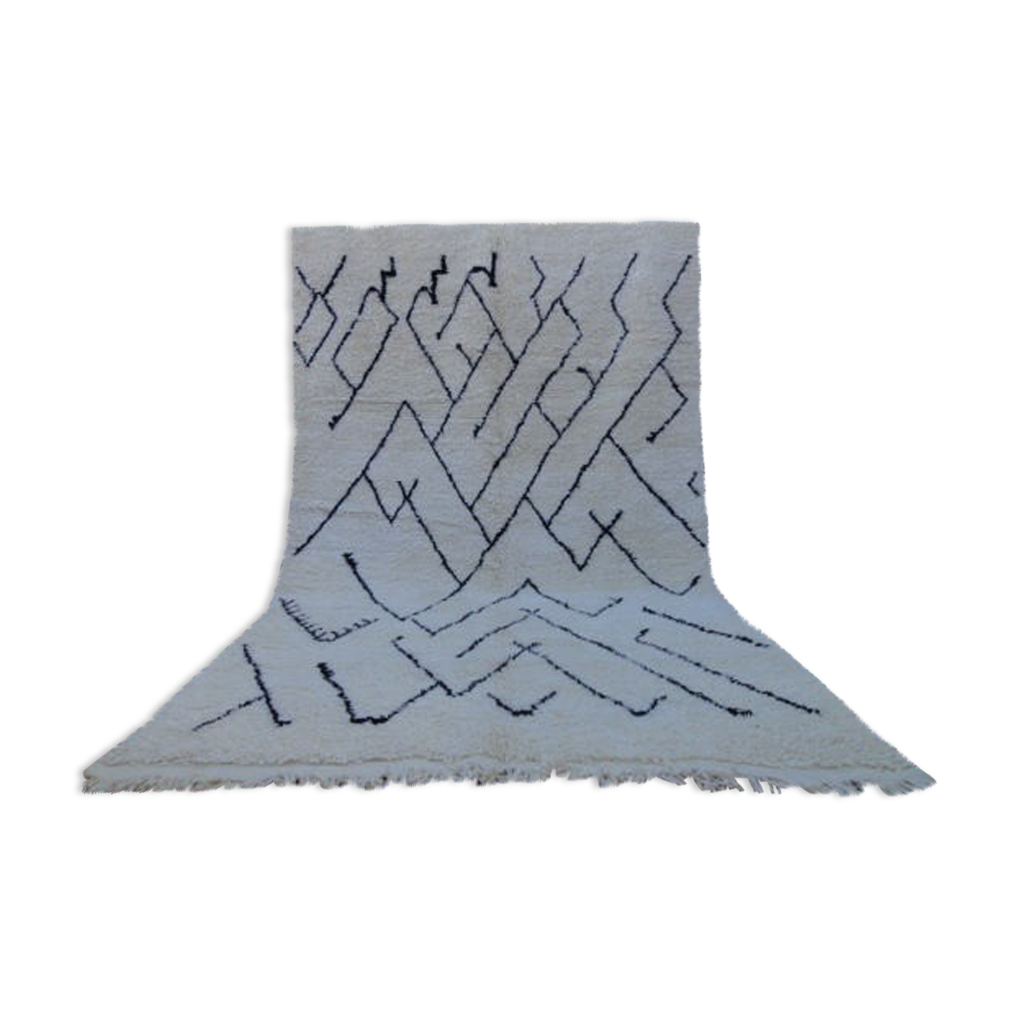 Beni ourain black-and-white carpet 315 x 189 cm