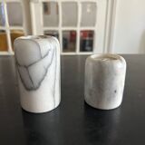 pair of marble candlesticks