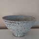 Korean bowl, terracotta and white droplet glaze