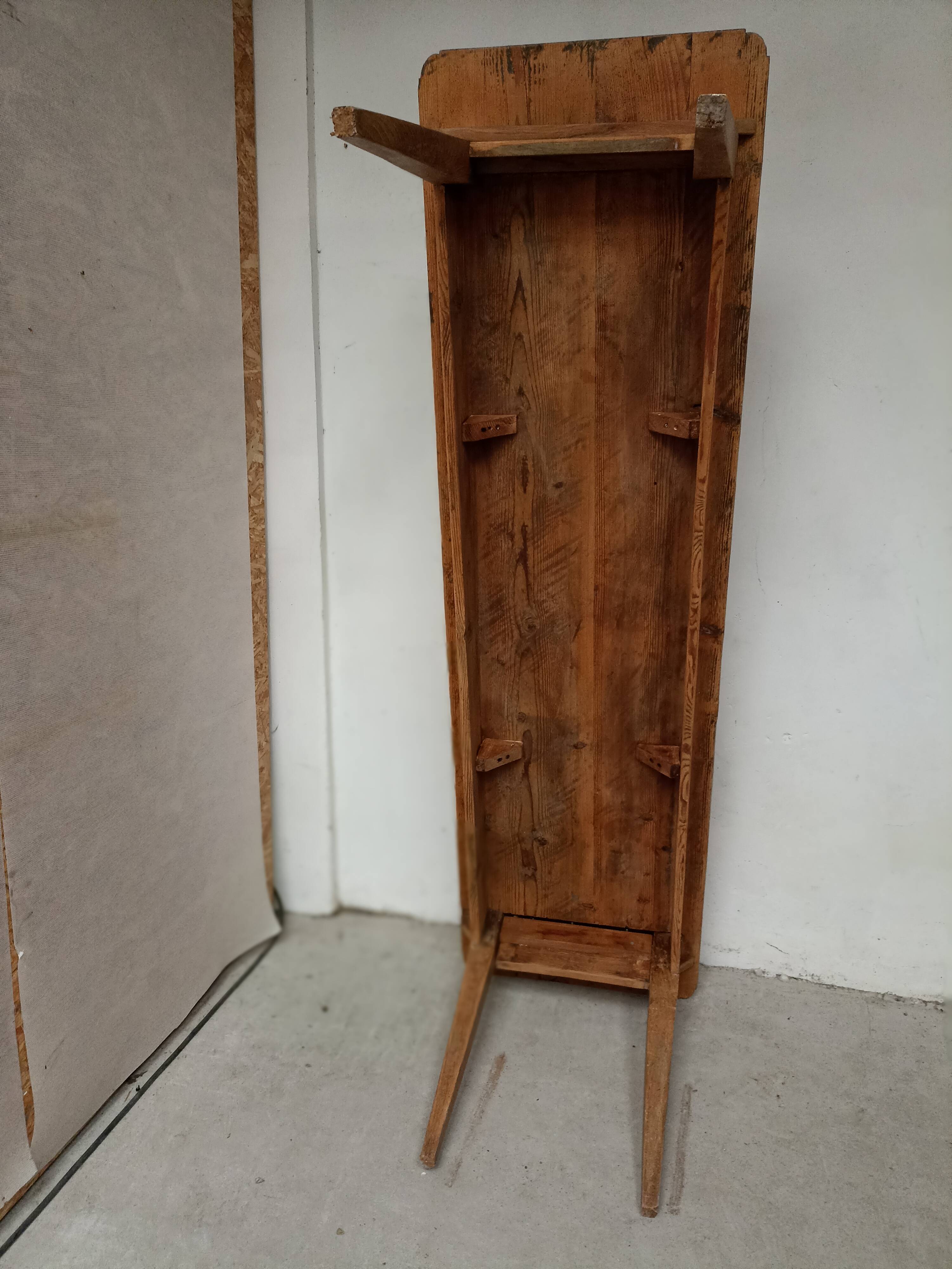 Old solid wood bistro table