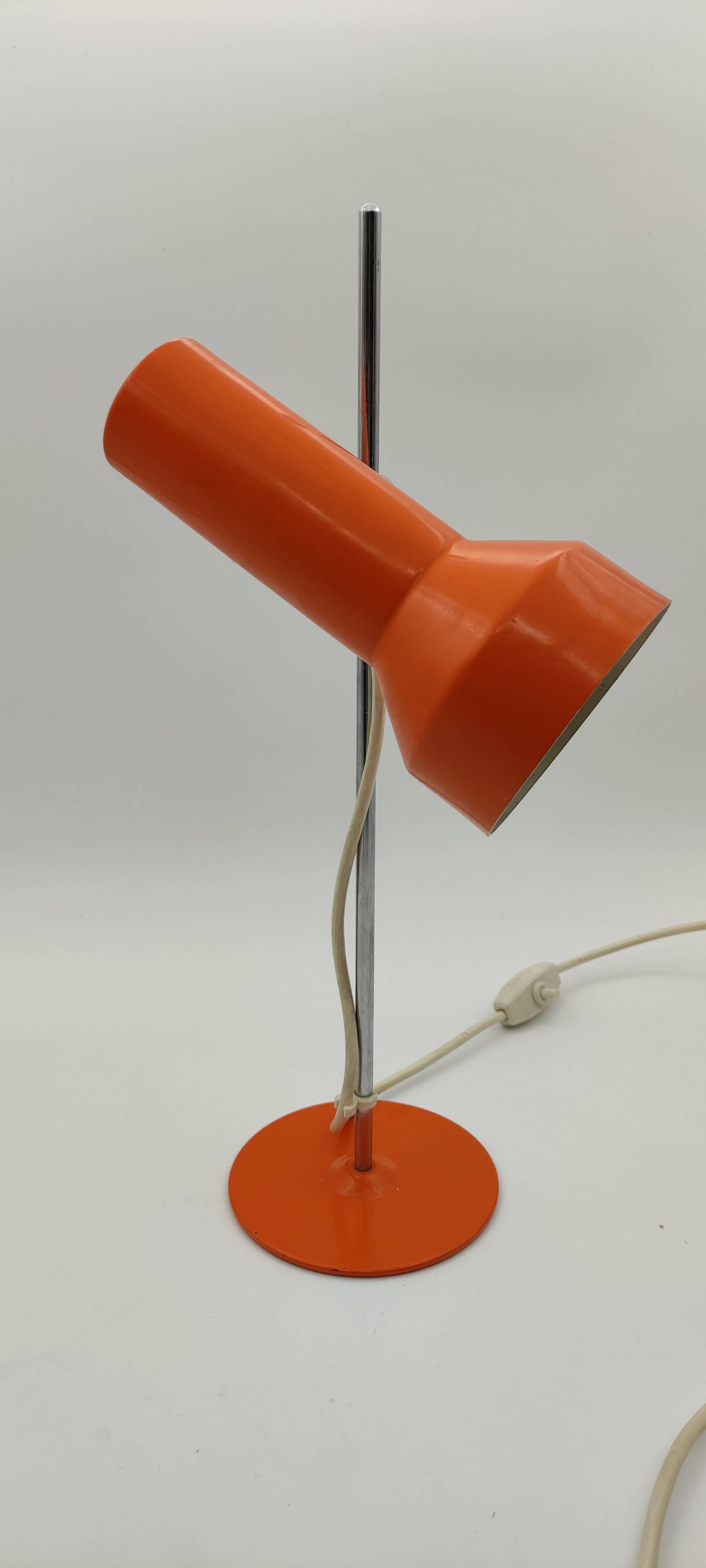 Orange metal lamp from the 70s