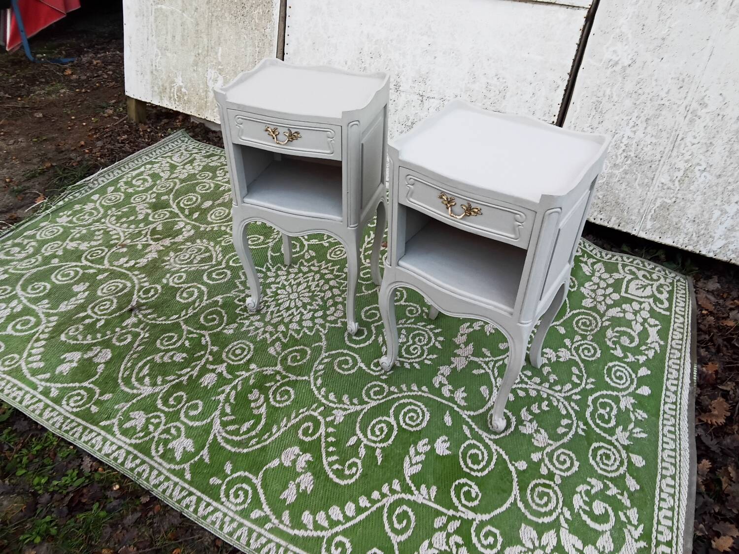 Pair of gray bedside tables